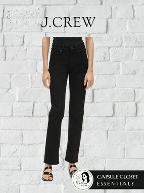 J.Crew Toothpick Black 10" High Rise Skinny Jeans Size 30